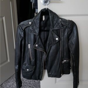 Topshop Leather Biker Jacket